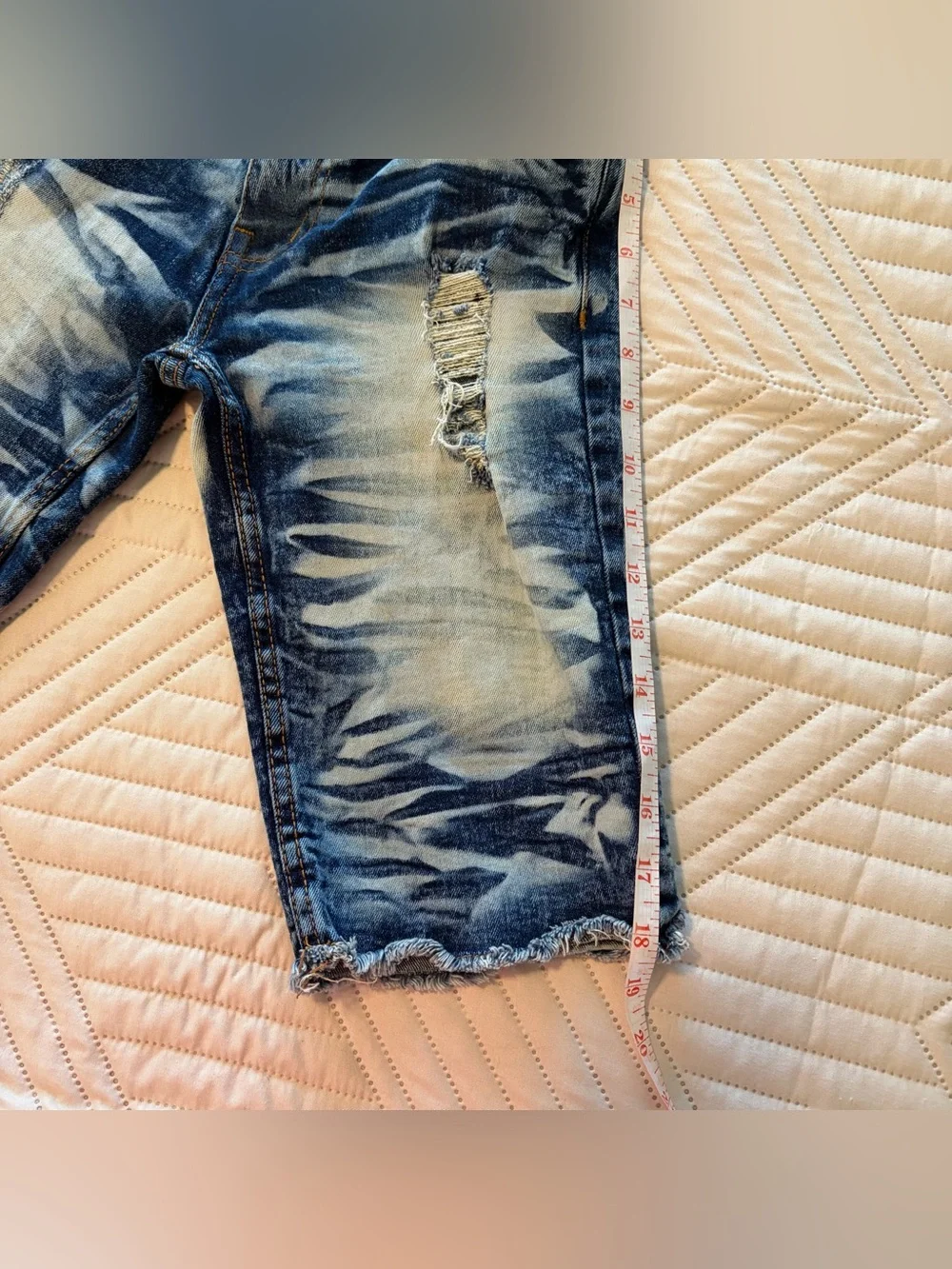 Evolution In Design Boys' Distressed Blue Denim Shorts Size 10